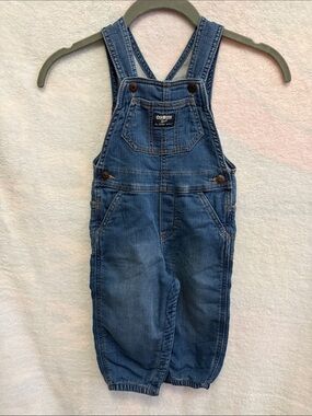 OshKosh B'gosh Toddler Denim Overalls in Medium Blue Size 18 months